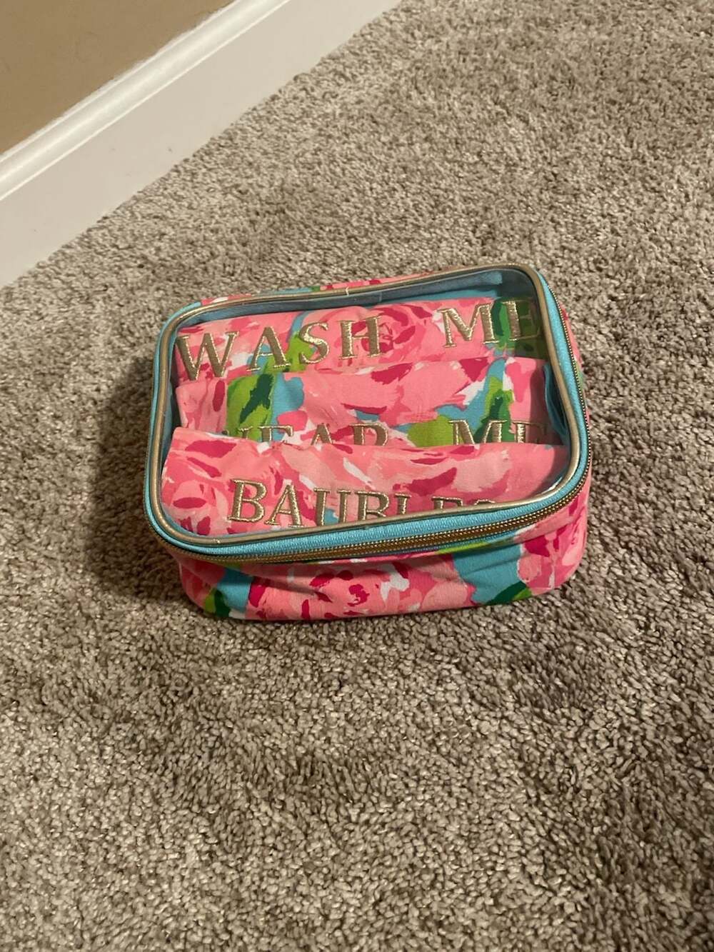 Lilly Pulitzer Wash & Wear Bag Baubles Makeup Case